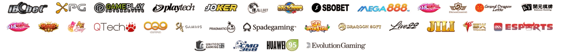 Penyedia platform permainan — Playtech, Mega888, 918Kiss, Pragmatic Play, JILI, Evolution Gaming, SBOBET dan banyak lagi